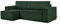Konsimo Napi Ecksofa - Ecksofa mit Schlaffunktion und Bettkasten - Eckcouch mit Schlaffunktion - Sofa - Sofabezug Ecksofa L Form - Universal Eckcouch - 262 cm - Dunkelgrün