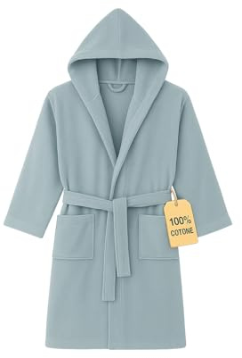 Leonardo Home - accappatoio uomo/donna 100% cotone - accappatoio con Cappuccio in morbida spugna 100% cotone.