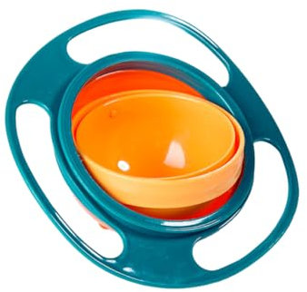 HOJIOESRD Universelle Gyro Schüssel, innovativer Gyro Schüssel für kein Verschütten und kein Umkippen, abnehmbare Gyro Schüssel, praktische Baby Gyro Schüssel, Grün