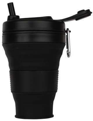 Irzaki Collapsible Coffee Cup 20oz/600ml - Reusable Silicone Cups for Traveling - Foldable Collapsible Cup with Lid - Travel Mug Camping Cup - Pocket Size