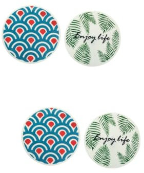 DECHOUS 4 Stück Glasuntersetzer für Getränke Silikonuntersetzer für Getränke Hausbedarf Untersetzer aus Silikon runde Unterlage Kaffee Cupholder-Pad Becher Untersetzer