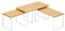 SONGMICS Estante para Especias, Juego de 3, Organizador de Armario, Apilables, Especieros Extensibles, Metal y Madera de Ingeniería, Blanco Crema y Beige Natural KCS014W01