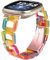 Maucoray Uhrenarmband kompatibel mit Fitbit Versa 4/Versa 3/Sense 2/Sense Armband, Harz D-Form, verstellbares Armband, Harz