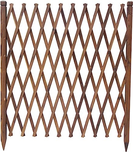Holzzaun/Gartenzaun für den Außenbereich/Teleskopgeländer/Gitterdekoration/Haustierzaun/Absperrtür (90 x 180 cm)