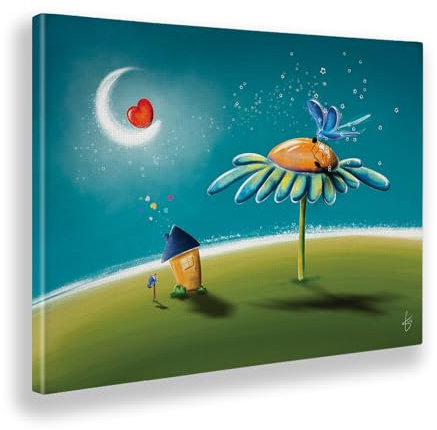 Giallobus - Cuadro - ArtKalo - Hogar Dulce hogar - Lienzo con Marco estándar - 100x70 - Listo para Colgar - Cuadros Modernos para el hogar