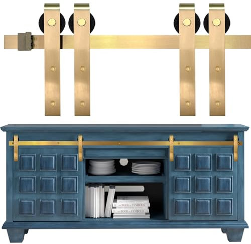 Rio Salto Mini-Scheunentor-Hardware-Kit (1,8 m Doppeltür – 4 Rollen)