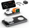 EXW 3 in 1 Magnetic Wireless Charging Station,Fast Wireless Charger for iphone 16/15/14/13/12,Charging Station for Apple Watch and AirPods(Adapter Included) Black
