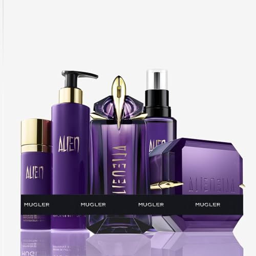 MUGLER Alien Eau de Parfum, 90 ml + MUGLER Alien Bodylotion, 200 ml + MUGLER Alien Körpercreme, 200 ml + MUGLER Alien Deo-Spray, 100 ml + MUGLER Alien Eau de Parfum Refill, 100 ml