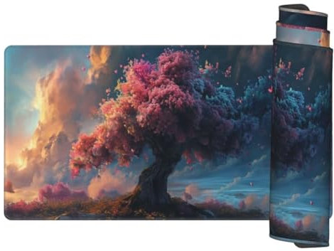 Arbre Tapis de Souris XXL 1600 x 800 x 3mm, Tapis de Souris Paysage sous Main Bureau, Résistant à l'eau et Antidérapant, Améliore la Vitesse et la Précision, Tapis Souris pour Bureau, Gamer, PC gq687