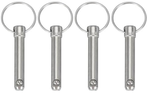 QUARKZMAN Perni a sgancio rapido, diametro 5/16 (8 mm), lunghezza utile 34 mm, lunghezza totale 2,8 (71 mm), Bimini Top Pin Marine Hardware in acciaio al carbonio per accessori barche, confezione da