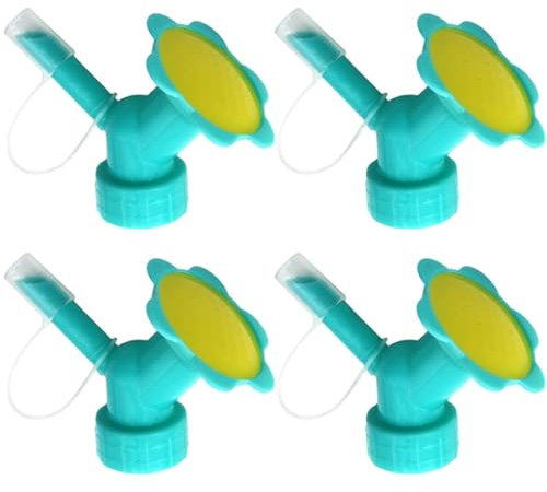 Sprinklerkopfkappe, 4pcs Dual Head Water Flaschenauslauf, Plastik -Mini -Bewässerung Düsen, Pflanzenwassererdüsen für Sämlinge Anlagengartenwerkzeug, Wasserflaschenauslauf