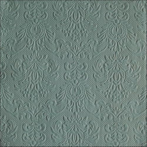 Ambiente - Cocktail Servietten - Elegance - geprägt - 25x25cm - 15 Stück - (Sage/Salbei)