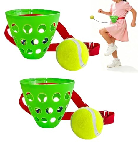 RIVODXIV Swing Ball Game,Game Fun Catch Ball In Cup,Catching Cup Toy With Adjustable Belt,Fun Reaction Games,Twerk Balls Games For Eye Waist Coordination,For Family Party,Fitness Exercise(A)