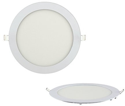 15w LED Panel Ultra Slim weisser Rahmen Unterputz Lichtpanel Einbauleuchte Einbaulampe Deckenleuchte Deckenlampe Lampe Rund Ø 195mm Kaltweiss inkl. Trafo