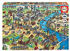 Educa Borrás 18451 Serie Educa Borras London City Map 500 piece Puzzle
