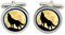 Gift Shop Heulender Wolf Manschettenknöpfe in Chrom Kiste