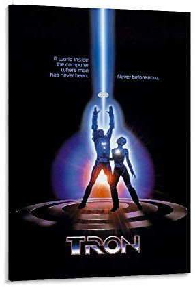 WUSOP Tron 1982 Movie Poster Poster dekorative Malerei Leinwand Wandkunst Wohnzimmer Poster Schlafzimmer Malerei 24x36inch(60x90cm)
