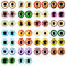 Changrongsheng 100 Piezas Juguete Ojos de Vidrio, Cristal Animal Muñeca Ojos, Mixto redondos ojos de cristal para Niños DIY Títeres Peluche Accesorios Scrapbooking Joyas, 12mm