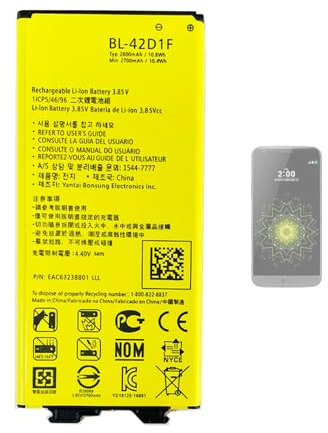 Aousavo BL-42D1F ersatz akku Kompatibel mit LG G5 VS987 H820 H830 LS992 US992 H850 H858
