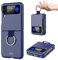 HORTENSE Hülle für Samsung Galaxy Z Flip3 5G 6.7 Cover, Ultradünne Hartschale mit Ring Blau