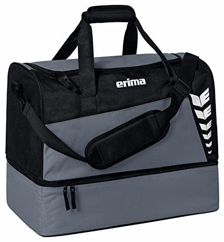 Erima Six Wings Sporttasche mit Bodenfach Gr. S Grauschwarz, S Ohne Geschlecht