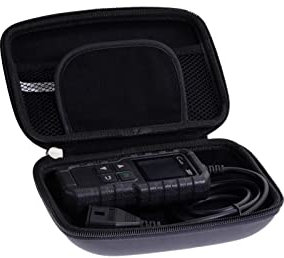 caseroxx Schutztasche KFZ-Diagnosegerät für Ihr OBD2 Gerät Launch Creader 3001 in Farbe Ihrer Wahl mit Reissverschluss und Gummizug in schwarz