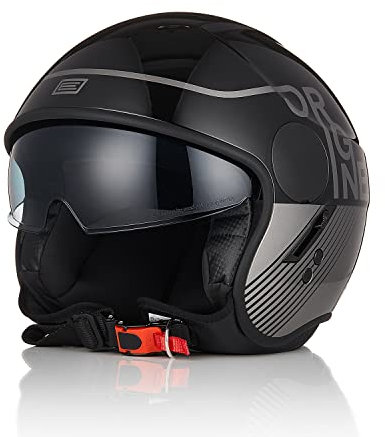 ORIGINE Casque de Moto Jet Casque Scooter avec Visière Homologué ECE 22 - 06