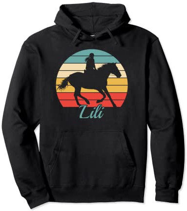 Lili Reitsport Geschenk - Custom Reiterin Shirt - Lili Pullover Hoodie