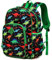 VASCHY Leichter Rucksack für Jungen und Mädchen, 11,5 l, wasserabweisend, mit reflektierendem Brustgurt, mit elastischen Flaschentaschen, für Kindergarten, Grüne Dinos, Tagesrucksack