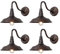Moddeny 4 Pezzi Applique da parete in ferro vintage Retro IP54 Impermeabile Lampada da parete per esterni Montaggio a parete Bronzo a collo d'oca Applique da parete per portico Garage Patio Porta