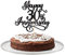 Xsstarmi 1 Packung Glitter Happy 30th Anniversary Cake Topper 30th Wedding Anniversary Cake Decorations for Cheers to 30 Years Happy 30th Birthday Wedding Anniversary Party Decoration Black