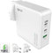 qBLOC 140W USB-C 3-in-1 GAN Charger - Dual Laptop Charging, High Powered Fast Charge with US & EU Pins for Travel