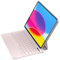 ZENLU Étui pour iPad 10e et 11e génération avec clavier rose, pavé tactile multi-touch, écran d'alimentation, support cantilever flottant, cuir synthétique de qualité supérieure, clavier magique fin