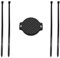 INF Diebstahlsicherer AirTag-Halter für Fahrrad, Finden Sie Ihr Fahrrad ganz einfach, Versteckte Platzierung, 4,5 x 3,7 x 1,2 cm, Schwarz