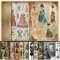 Scrapbook Vintage Style gemustertes dekoratives Papier Journaling Supplies für die Herstellung von Junk Magazine dekorative Karten Album Hintergründe Stempel (T6-10 Stück, 14X20CM)