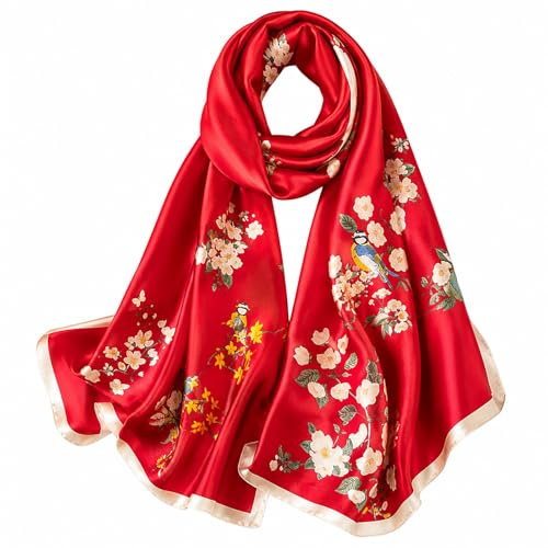 FAIRYGATE Silk Scarf for Women UK Scarves Satin Scarfs Silk Feeling Neck Scarves Elegant and Stylish Wrap for Sleeping Large Long Shawl 44062