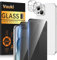 Vauki Opaca Pellicola Privacy per iPhone 15 con Protezione Fotocamera,Anti Spy Vetro Temperato Opaco Durezza 9H HD Anti-riflesso Anti-impronta Anti-Spia Vetrino Protettiva Schermo,2 + 2 Pezzi