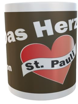 U24 Tasse Kaffeebecher Mug Cup Flagge Herz von St. Pauli