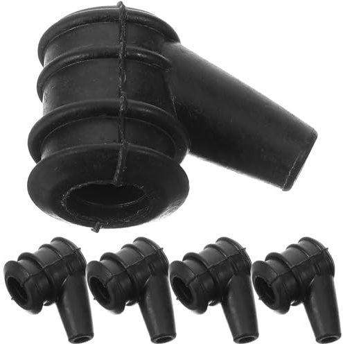 5pcs Chainsaw Spark Plug Cap Replacement Set 58 Black Plastic | Prevents Oil Leakage, Easy Installation, Compatible with Multiple Brands and Models, Stable Operation