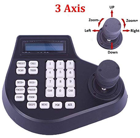 3 Axis Pan Tilt Zoom PTZ Controller Joystick LCD Display CCTV Dome Camera 3D Keyboard Controller