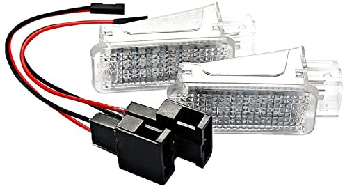 2X LED Module Fußraumbeleuchtung - weiß Blau rot SMD Modul Fußraum Set 12 (blau)