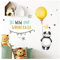 Little Deco Aufkleber Panda mit Spruch Sei wild I S - 68 x 42 cm (BxH) I Luftballon Krone Wandbilder Wandtattoo Kinderzimmer Tiere Deko Babyzimmer Kinder Sticker DL201