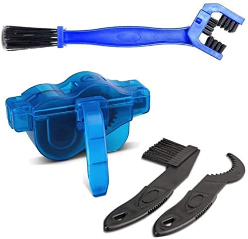 nettoyeur chaine velo,Nettoyeur de Chaîne De Vélo,nettoyant chaine moto,4 pcs Nettoyage Chaîne Vélo Outils d'Entretien Nettoyeur de Pétrole Bike Chain Cleaner