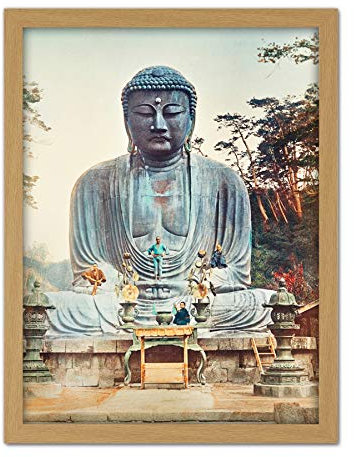Artery8 Ogawa Bronze Buddha Daibutsu Kamakura Japan 1897 Photo Artwork Framed Wall Art Print 18X24 Inch Fotografieren Wand