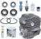 Cylinder & Piston Kit for Husqvarna K760 K750 Cutoff Saw, AUMEL 51mm Cylinder + Piston + Bearings + Decompression Valve + Fuel Filter + Spark Plug Spare Parts Kit 15 in 1