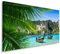 Muralo Bilder Strand 120 x 80cm Meer See Bild auf Leinwand Wandbild Karibik Zimmer Deko Leinwandbilder Schlafzimmer Wohnzimmer Wanddekoration Design Wand Bild Natur Landschaft