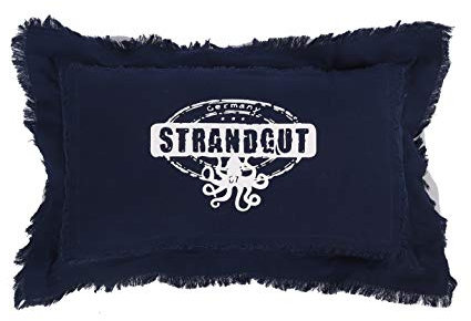 Strandgut07 Kissen mit Reißverschluss, 50 x 30 cm, Dunkelblau