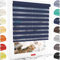 Schuette® Rollo ohne Bohren & mit Bohren 2in1 ● Tag & Nacht Doppelrollo Kollektion: Azure Coast (Dunkelblau) ● 40 x 130 cm (Breite x Höhe) ● Suprafix Klemmrollo = Klemmfix 2.0 ● 60s Montage mit Video