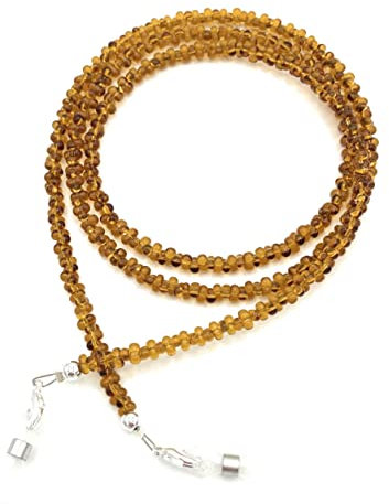 Kette, Brillenkette, Brillenband, Herren, Brillenschmuck, Kette für Lesebrille, Bernstein, Schmetterlingsperlen, Farfalle, Lesen, Glas, Glasperlen, Brillenkordel, Brille, Geschenkidee
