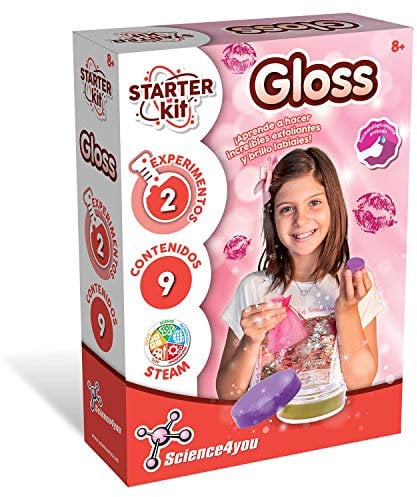 Science4you Starter Kit Lipgloss (Spanische Version)-Machen Sie Ihre eigenen Lippen, wissenschaftliches und pädagogisches Spielzeug, Kosmetikspiel, dermatologisch getestet